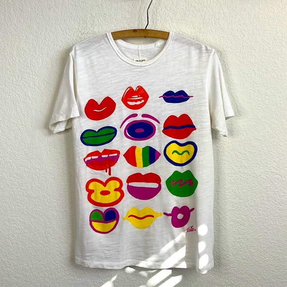 rag and bone Unisex Pride Lips Tee - Limited Edition - Picture 2 of 10